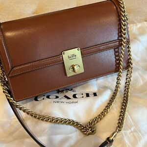 COACH Hutton Box Leather
Shoulder Bag